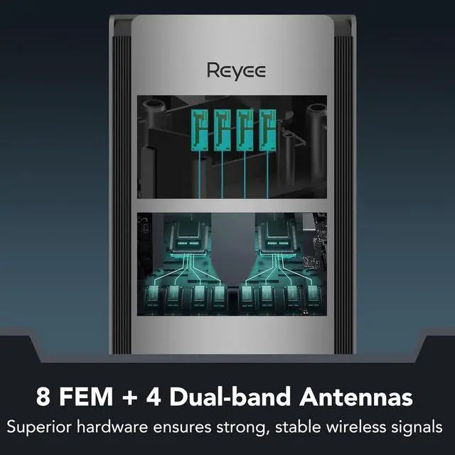 Alt view image 2 of 6 - Reyee Whole Home Mesh WiFi System, AX3200 Smart WiFi 6 Router RG-R6 (1-Pack), Cover 3000Sq. Ft, Connect up to 110 Devices, Replaces Wireless WiFi Routers and Extenders