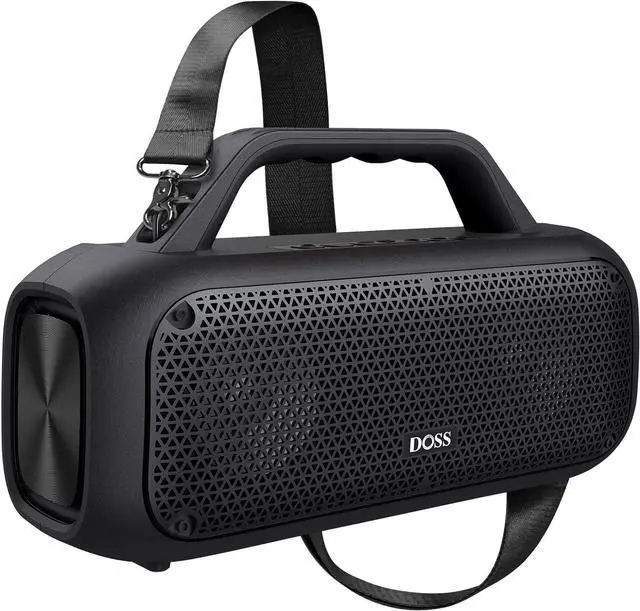Main image of DOSS Extreme Boom Outdoor Bluetooth Speaker with 60W Mighty Sound, Deep Bass, 30H Playtime,10400mAh Power Bank, BT 5.3, IPX6 Waterproof, Portable Strap for Camping, Pool, Beach, Garage, Work