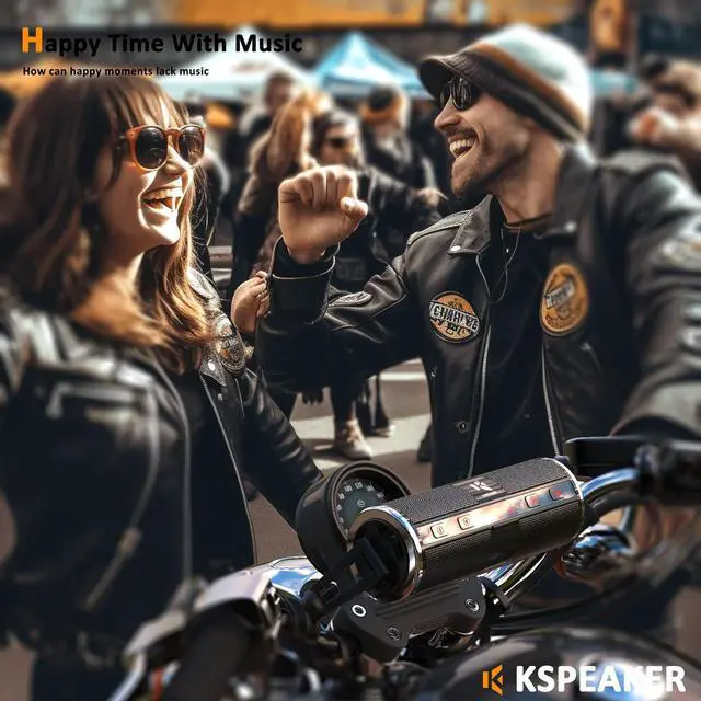 Alt view image 6 of 6 - Motorcycle Speakers Bluetooth Waterproof Radio Audio System Built-in Amplifier, 3 Inch Metal Mp3 Player, Great for ATV, Scooter Bike,12 Volt Vehicle, K2BL