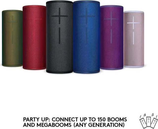 Alt view image 7 of 7 - Ultimate Ears Megaboom 3 Portable Wireless Bluetooth Speaker (Powerful Sound + Thundering Bass, Bluetooth, Magic Button, Waterproof, Battery 20 Hours) - Sunset Red