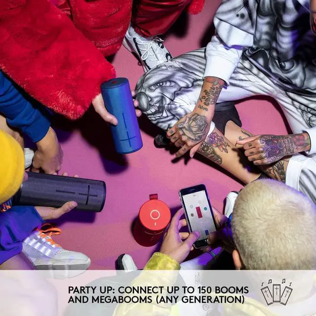 Alt view image 7 of 7 - Ultimate Ears Boom 3 Wireless Bluetooth Speaker, Bold Sound + Deep Bass, Bluetooth, Magic Button, Waterproof, 15 Hours Battery, Range of 150 ft, Night Black
