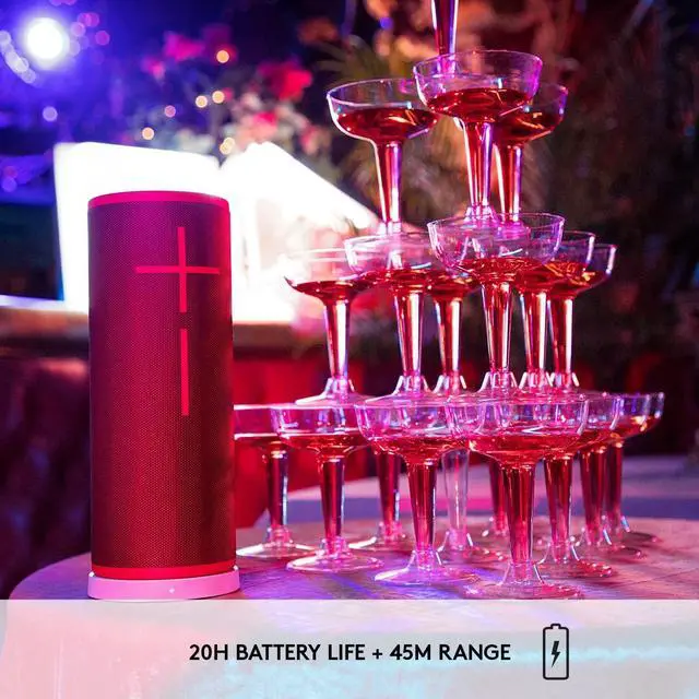 Alt view image 6 of 6 - Ultimate Ears Boom 3 Wireless Bluetooth Speaker, Bold Sound + Deep Bass, Bluetooth, Magic Button, Waterproof, 15 Hours Battery, Range of 150 ft, Night Black