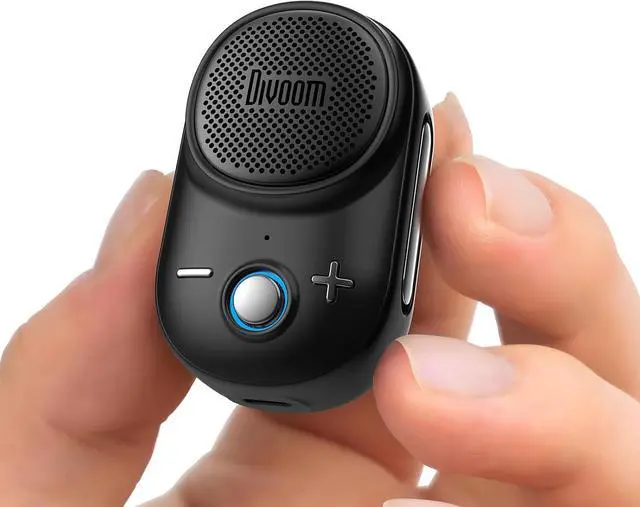 Main image of Divoom Itour-S Portable Mini Wearable Bluetooth Speaker, Big Audio and Punchy Bass,Clip-On Design, IP67 Waterproof and Dustproof,10 Hours Playtime,Speaker for Home Travel Office and Outdoors (Black)