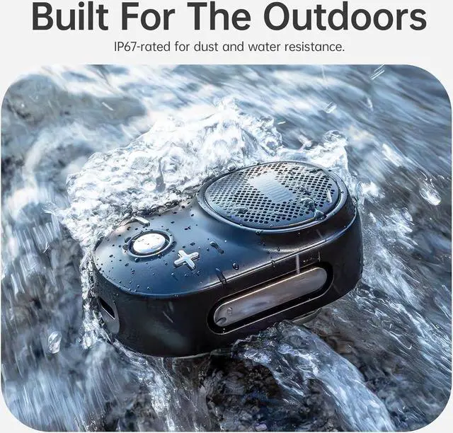 Alt view image 5 of 7 - Divoom Itour-S Portable Mini Wearable Bluetooth Speaker, Big Audio and Punchy Bass,Clip-On Design, IP67 Waterproof and Dustproof,10 Hours Playtime,Speaker for Home Travel Office and Outdoors (Black)