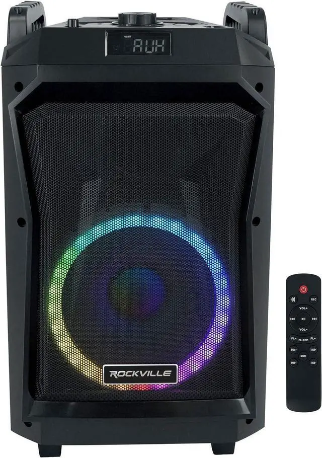 Alt view image 4 of 7 - Rockville Audiosavings Bundle ROCKNGO 800 800 10" Portable Wireless Bluetooth Speaker Bundle with (2) JBL Wireless Microphones (3 Items)