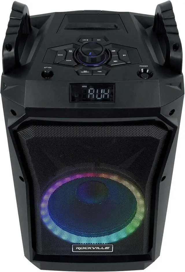 Alt view image 5 of 7 - Rockville Audiosavings Bundle ROCKNGO 800 800 10" Portable Wireless Bluetooth Speaker Bundle with (2) JBL Wireless Microphones (3 Items)