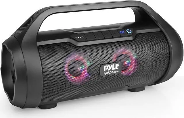 Alt view image 2 of 7 - Pyle Wireless Portable Bluetooth Boombox Speaker - 500W 2.0CH Rechargeable Boom Box Speaker Portable Barrel Loud Stereo System with AUX Input/USB/SD/Fm Radio, 3" Subwoofer, Voice Control - PBMWP185