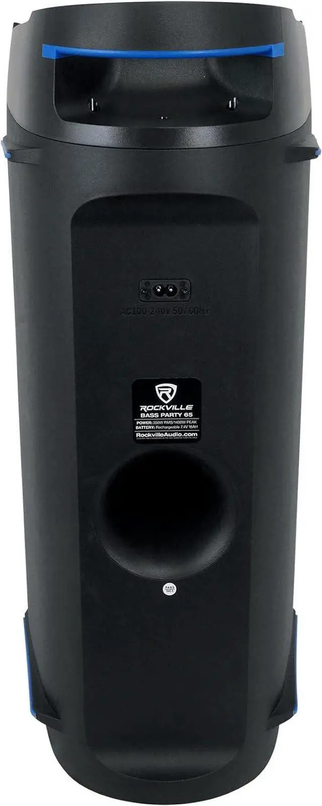 Alt view image 3 of 7 - (2) Rockville BASS Party 65 Rechargeable LED Bluetooth Speakers