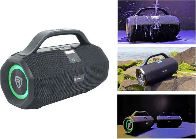 Alt view image 2 of 7 - Rockville Bundle SONIC-50L Large Portable Bluetooth Party Speaker, Big Bass/LED/Mic (2 Items)