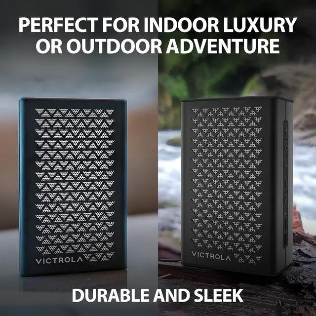 Alt view image 5 of 7 - Victrola Music Edition 1  Portable Bluetooth Speaker, IP67 Water and Dust Resistant, 12 Hour Battery Life, Multi-Speaker Pairing, Premium Sound and Passive Bass Radiator, USB-C Charging (Black)