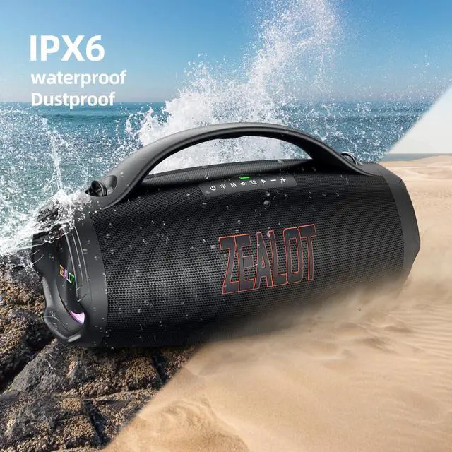 Alt view image 5 of 6 - ZEALOT Portable Bluetooth Speaker 2025, 160W RMS Speaker Bluetooth Wireless, IPX6 Waterproof, Loud/ 36000mah/ EQ/USB/TF/AUX, Great Bass or Home, Outdoor, Party, Travel