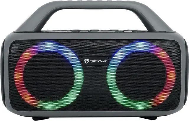Alt view image 6 of 7 - Rockville (2) RPB50 Portable Bluetooth Speakers w/LED+Wireless Stereo Linking