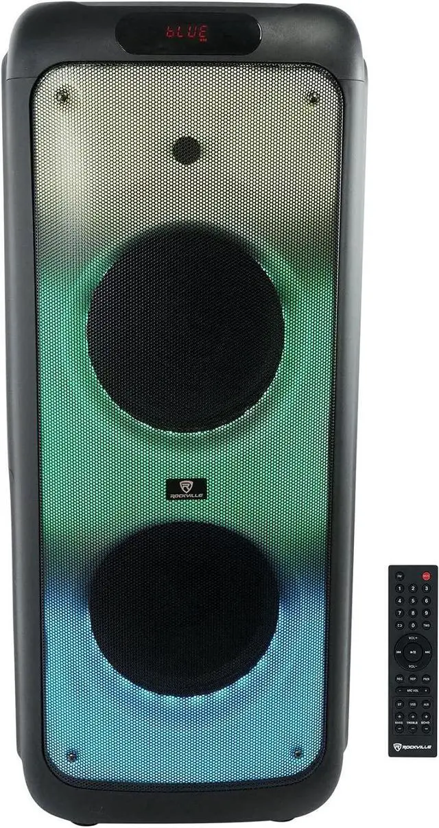 Main image of Rockville BASS Party 10 Dual 10" Portable Battery LED Party Bluetooth Speaker