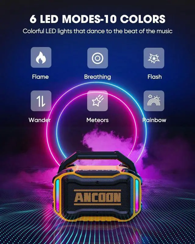 Alt view image 6 of 7 - Bluetooth Speakers Yellow+Blue