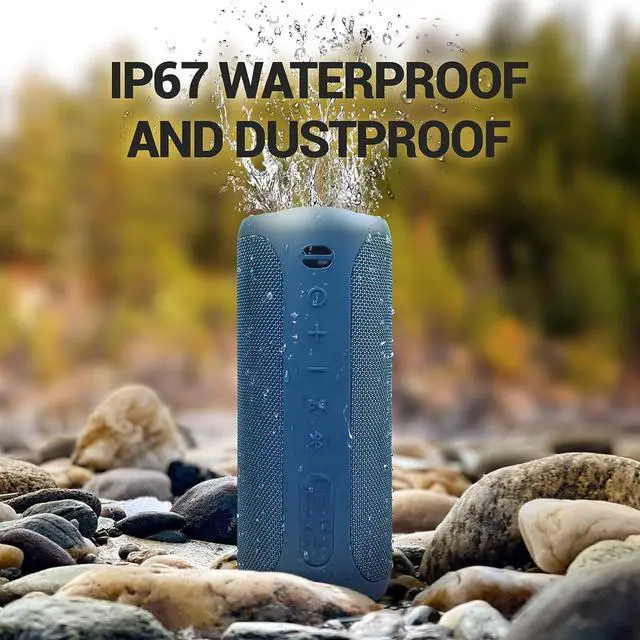 Alt view image 5 of 7 - SOWO Waterproof Bluetooth Speaker Wireless- Portable Speaker Loud with Built-in Subwoofer and Tweeter, Extra Bass, Stereo Sound, IP67, Colorful Lights for Party, Outdoor, Camping