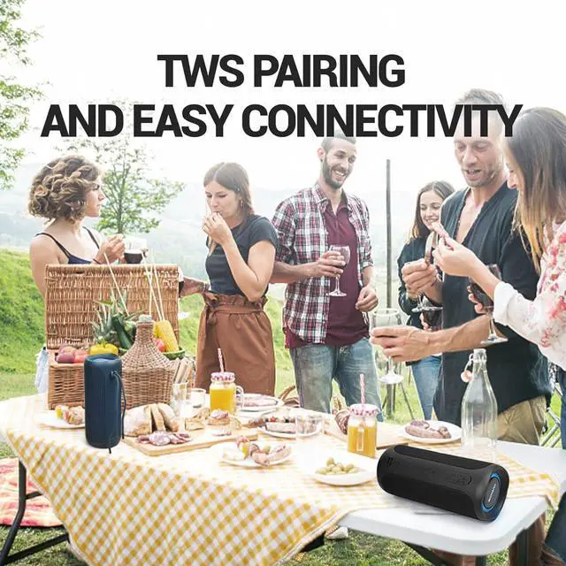 Alt view image 7 of 7 - SOWO Wireless Bluetooth Speaker, Ultra Portable Magnetic Speaker, IP67 Waterproof, 24H Playtime, Pro Sound, Indoors, Outdoors, Hiking, Golf