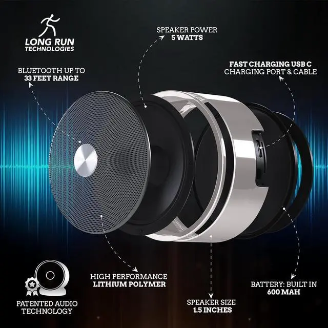 Alt view image 7 of 7 - Stereo Bluetooth Speakers - Wireless Computer Speaker for Desktop Laptop PC for Boys & Girls Sister Brother Mom & Dad - Bluetooth Stereo Speakers Home Theater Gaming Rose Gold