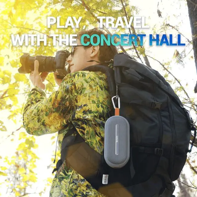 Alt view image 5 of 7 - SOWO Wireless Bluetooth Speaker, Ultra Portable Magnetic Speaker, Coverless IP67 Waterproof Design, 24 H Playtime, Small Speaker with Pro Sound, for Indoors, Outdoors, Hiking and Golf Speaker