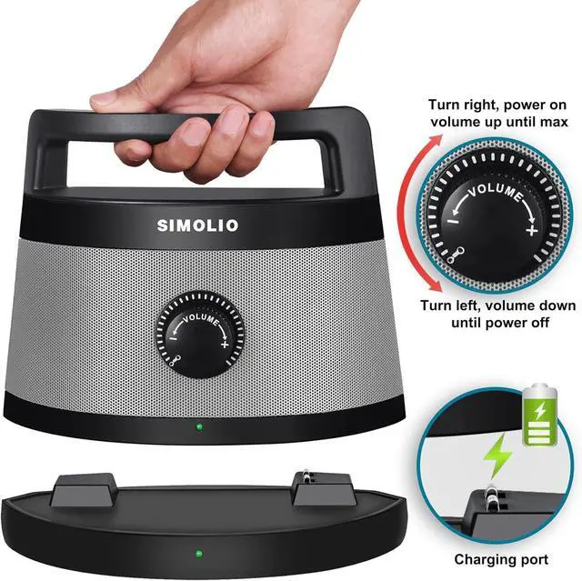 Alt view image 3 of 7 - SIMOLIO TV Speakers for Hard of Hearing, Portable, Assistive, Clarifying Dialog Wireless Speakers for TV for Seniors & Elderly, Connect to Optical/RCA/Headphone Ported Television, No Delay, 621D