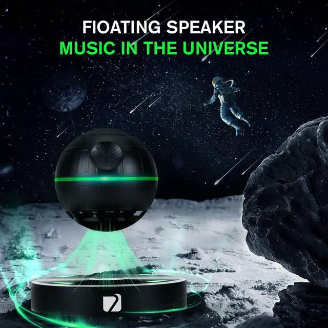 Alt view image 3 of 7 - Upgraded, Wireless Arc Star Floating Speaker, Magnetic Levitating Star Wars Bluetooth Speaker, Upgrade 8W Speaker 3D Stereo Bass Sound and NFC, Cool Tech Gadgets, Creative Electric Gifts