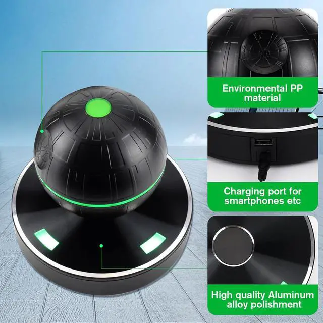 Alt view image 6 of 7 - Upgraded, Wireless Arc Star Floating Speaker, Magnetic Levitating Star Wars Bluetooth Speaker, Upgrade 8W Speaker 3D Stereo Bass Sound and NFC, Cool Tech Gadgets, Creative Electric Gifts