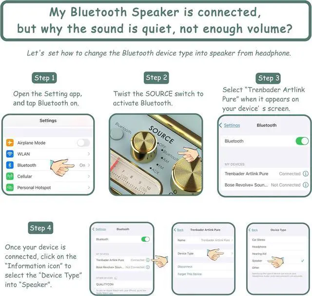 Alt view image 6 of 7 - Retro Bluetooth Speaker, Wireless Speaker Walnut Wooden Am/Fm Radio with Bluetooth Connection, Electronic for Home, Vintage Birthday Gift for Dad, (Wood)