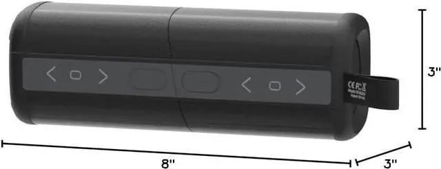 Alt view image 7 of 7 - KOVE Commuter 2 - Black Bluetooth Speakers, Portable, Wireless with HD Louder Volume, Deep Bass Subwoofer, Microphone, IPX7 Water Resistant - Boom Box for Home, Outdoor or Travel, Split Speaker