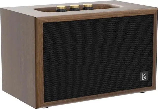 Alt view image 4 of 7 - Retro Wooden Bluetooth Speaker, KONEX 40W Vintage Portable Wireless Speaker, Bluetooth 4.2 Heavy Bass Music Player, 20H Long Playtime, Outdoor Speaker for Home, Office, Party, Gift for Friend