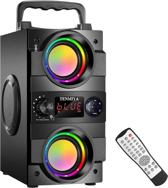 Main image of 40W(60W Peak) Portable Bluetooth Speakers with Subwoofer Wireless Stereo Rich Bass Boombox with LED Lights Outdoor Home Party Speakers Support FM Radio Remote Control AUX EQ
