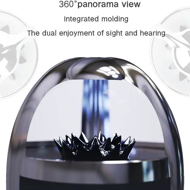 Alt view image 3 of 6 - Ferrofluid Speaker - Dancing Ferrofluid Sound Visualizer with Music Rhythm, Portable Wireless Bluetooth Speaker, Bluetooth 5.0, 3000mAh Power, 8H Play Time, 4-Color Adjustable Lights