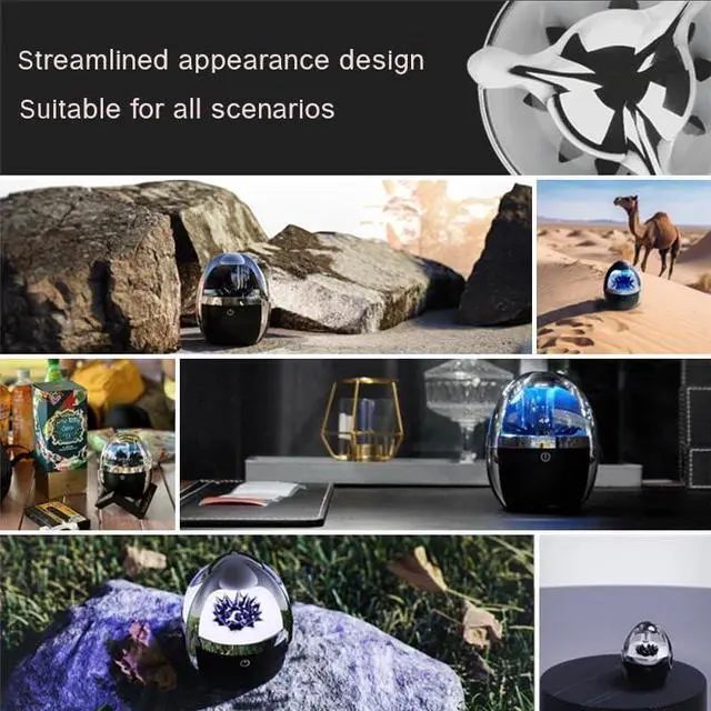 Alt view image 5 of 6 - Ferrofluid Speaker - Dancing Ferrofluid Sound Visualizer with Music Rhythm, Portable Wireless Bluetooth Speaker, Bluetooth 5.0, 3000mAh Power, 8H Play Time, 4-Color Adjustable Lights