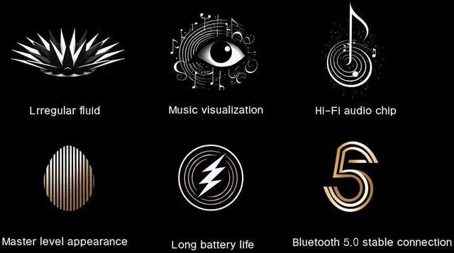 Alt view image 6 of 6 - Ferrofluid Speaker - Dancing Ferrofluid Sound Visualizer with Music Rhythm, Portable Wireless Bluetooth Speaker, Bluetooth 5.0, 3000mAh Power, 8H Play Time, 4-Color Adjustable Lights