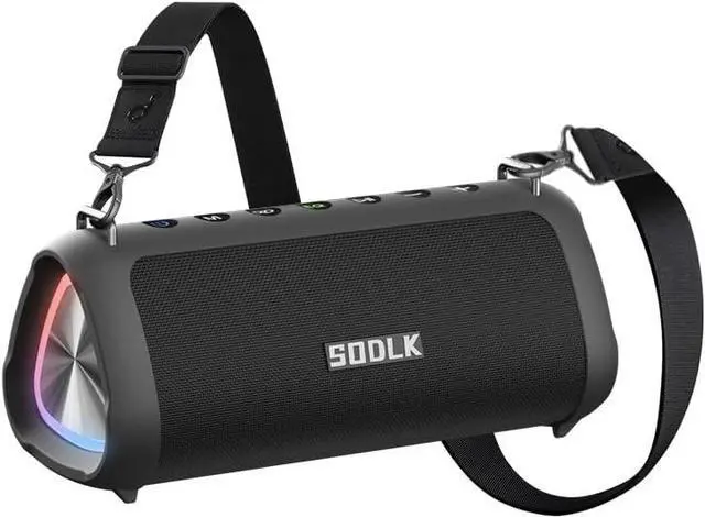 Alt view image 7 of 7 - Bluetooth Speakers, 80W Powerful Portable Wireless Speaker Outdoor IPX7 Waterproof, TF Card, USB Flash Drive, AUX for Party, Pool with EQ, Mic, Mixed Color Light and Charge Out