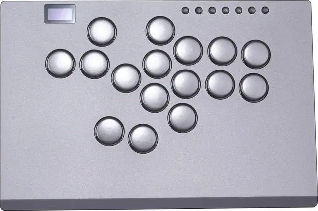 Main image of SIXSIR Leverless Arcade Stick Gaming Controller M16+ Large & Slim Aluminum Alloy Template - 16 Key Crystal Low-profile Switches - Custom RGB Leverless Controller for PC/PS4/PS3/Switch(Grey)
