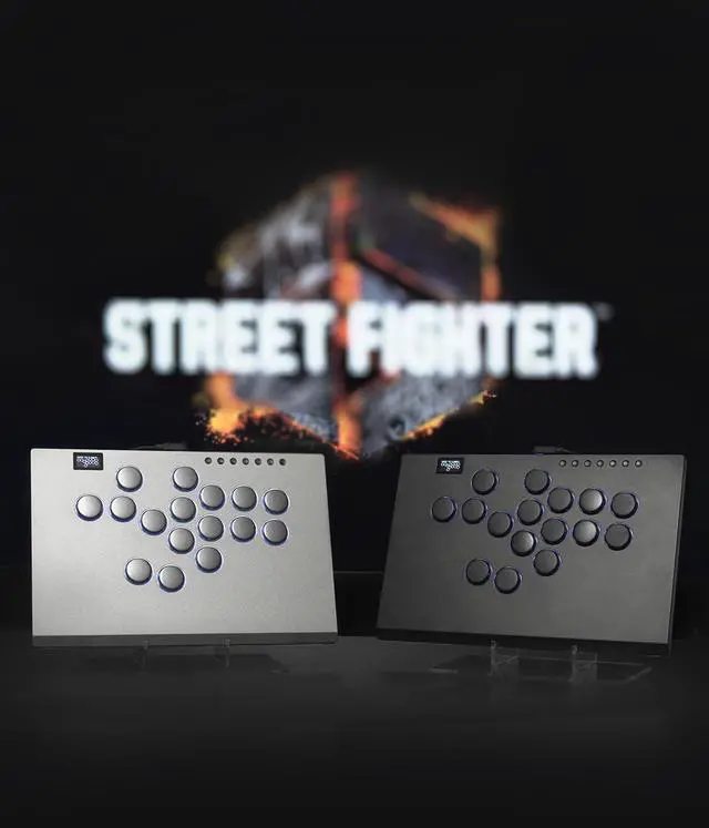 Alt view image 6 of 6 - SIXSIR Leverless Arcade Stick Gaming Controller M16+ Large & Slim Aluminum Alloy Template - 16 Key Crystal Low-profile Switches - Custom RGB Leverless Controller for PC/PS4/PS3/Switch(Grey)