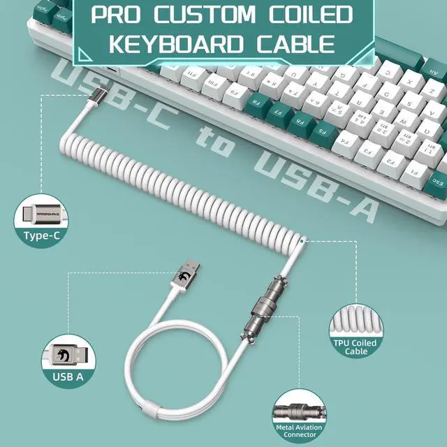 Alt view image 7 of 7 - ATTACK SHARK K6 Bluetooth Keyboard 5.0/2.4G/USB-C-96% 100 Keys Wireless Gaming Keyboard 4000mAh Battery Hot Swappable Mechanical Keyboard RGB Wire-Cloud Wrist Rest for Computer Win/Mac(Clicky Blue)