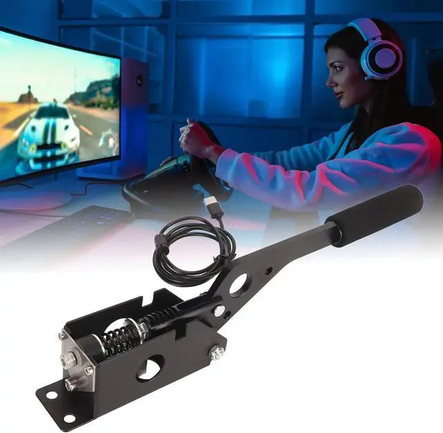 Alt view image 6 of 7 - Zopsc 64 Bit USB PC Handbrake, PC Racing Game USB Handbrake for G27 G29 G920 G923 T500 T300, 51in USB Cable Simulate Linear E Handbrake for Racing Games [video game]