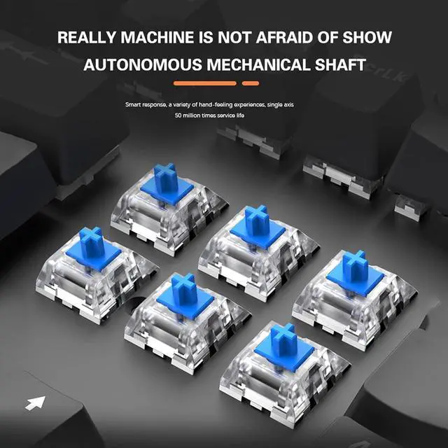 Alt view image 2 of 6 - LJFLI Gaming Keyboard Mechanical Wired E-Sports Game Green axis Office Computer Keyboard