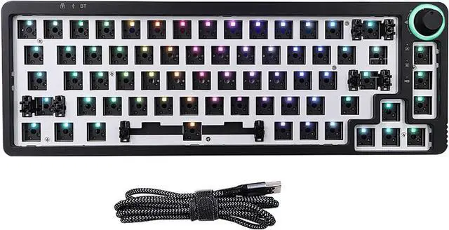 Main image of LK67/KF068 Mechanical Keyboard Kits Light Single Modes Cord Full Keyboard with Numberpad