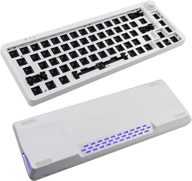 Alt view image 6 of 7 - LK67/KF068 Hot Swappable Gaming Mechanical Keyboard Kits Cord Gasket Structure Customized Keyboard Kits