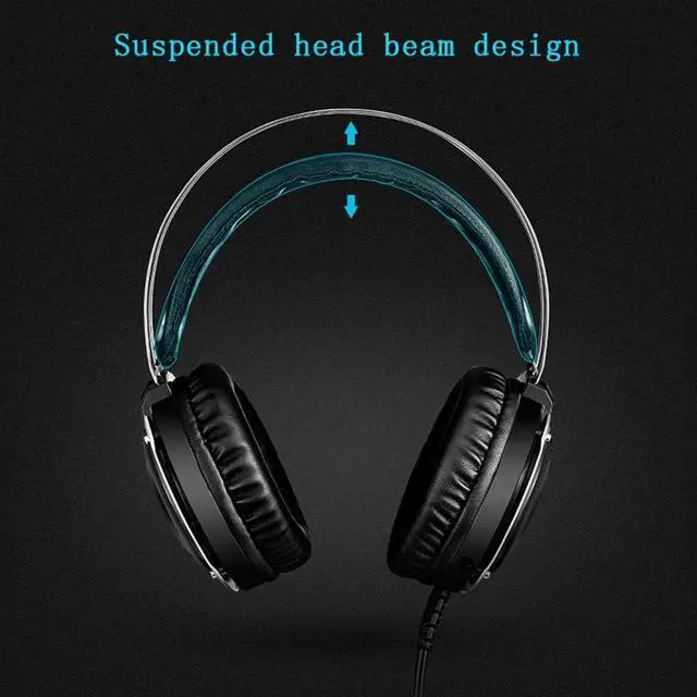 Alt view image 3 of 7 - Earphones 3.5mm Gaming Headset PC Gamer Bass Casque with Mic for USB Gaming Headphone with LED Light Deep Bass Earphone Earbud Headphones