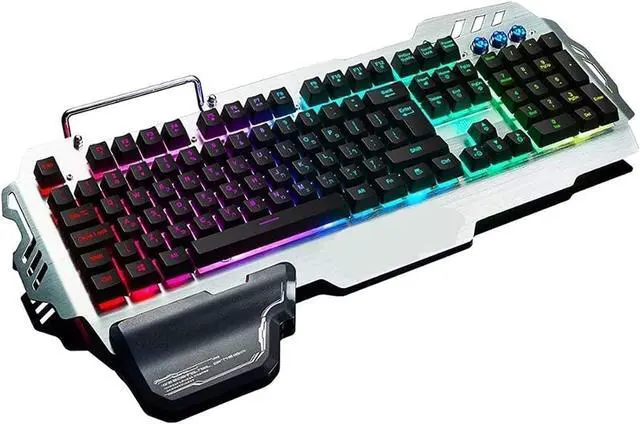 Main image of NCRD Mechanical Keyboard and Mouse Combo RGB Gaming 104 Keys Wired USB Keyboards with Detachable Wrist Rest, for PC Gamer Computer Desktop