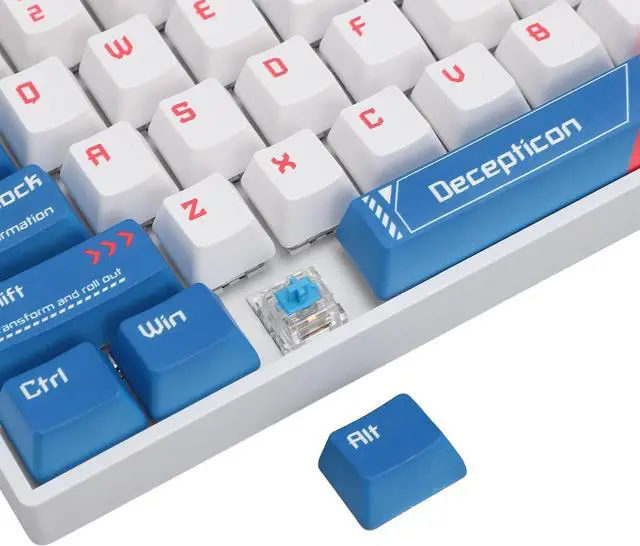 Alt view image 7 of 7 - 60% Percent Gaming Keyboard, Mechanical RGB 60 Percent Keyboard with Hot Swappable Blue Switch, 68 Keys, Tri Mode BT5.0/Type C Wired/2.4GHz Cordless Keyboard for PC Gamers