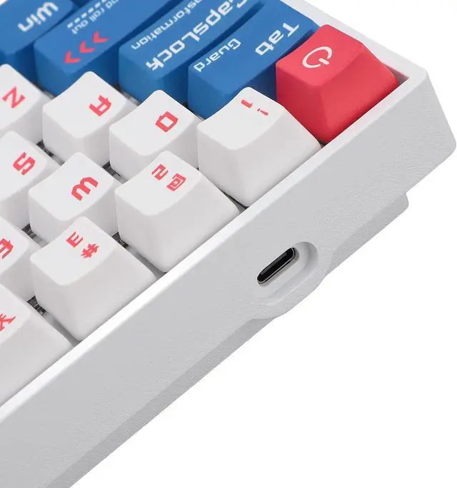 Alt view image 7 of 7 - 60% Mechanical Gaming Keyboard, BT / 2.4G / Wired Keyboard, RGB Backlit Gaming Keyboard with Blue Switches, 68 Keys Mini Compact Keyboard for Laptop PC Gamer