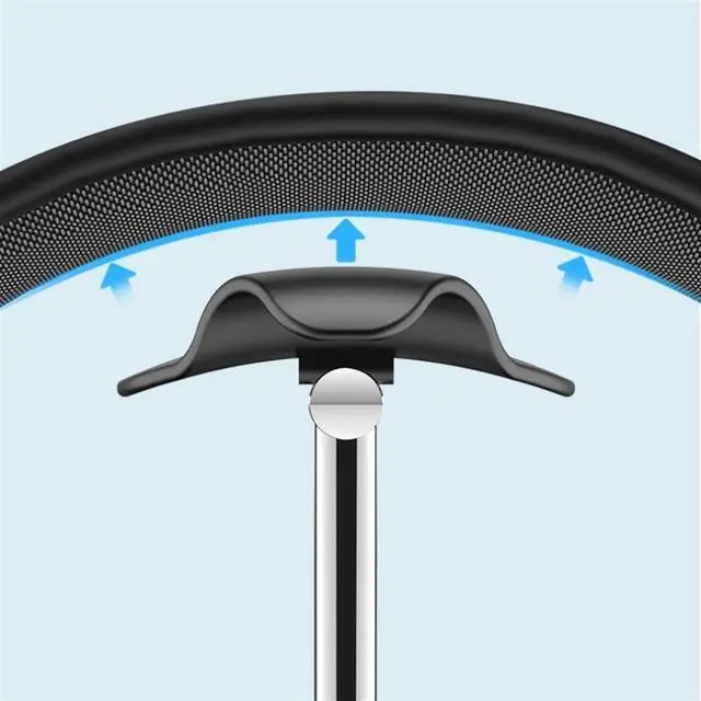 Alt view image 4 of 4 - Headphone Stand/Headset Holder Headphone Stand Gamer Earphone Hanger, Aluminum Headset Holder with Solid Base for Desk, Compatible with Most Headphones PC Gaming Headset Stand ( Color : Bright silver