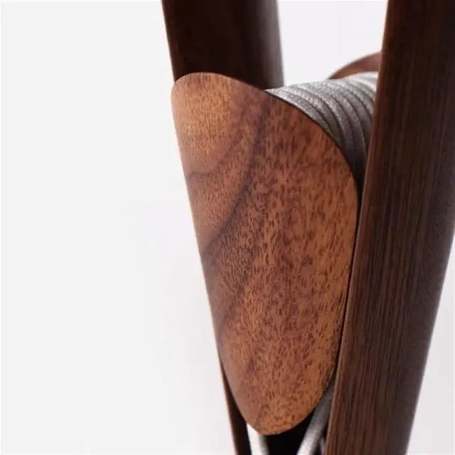 Alt view image 4 of 6 - Headphone Holder Headphone Stand, Walnut Wood Headphone Stand Headset Holder for Desk, Support Dual Headsets Suspension for PC Gaming, Office Headset Stand (Color : 1)