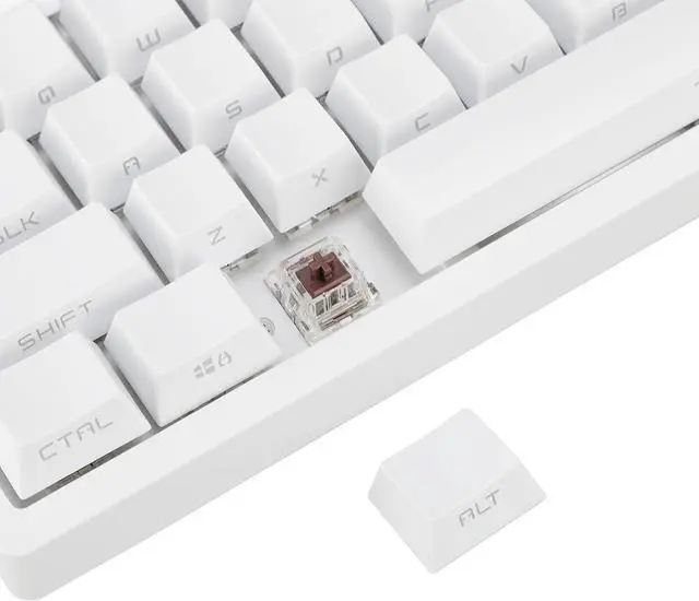 Alt view image 7 of 7 - Vikye Gaming Keyboard, 98 Keys RGB Backlight Mechanical Keyboard, Three Mode Connectivity, USB C Power for Tablet Computer Phone, Brown Switch