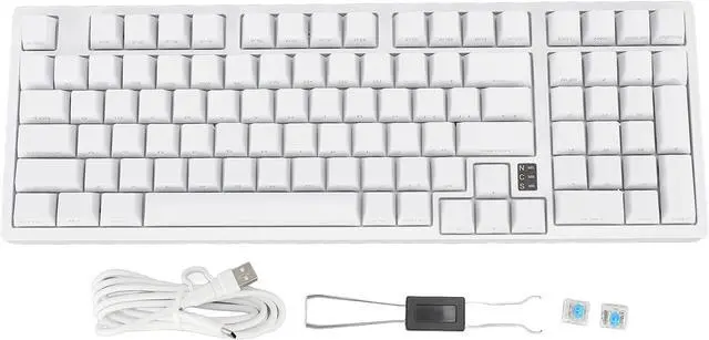 Main image of Gaming Keyboard, Mechanical Gaming Keyboard 98 Keys Mechanical Keyboard 2.4G 3.0 5.0 Type C 3 Modes Connectivity, RGB Gaming Keyboard for PC Laptop for Game and Office