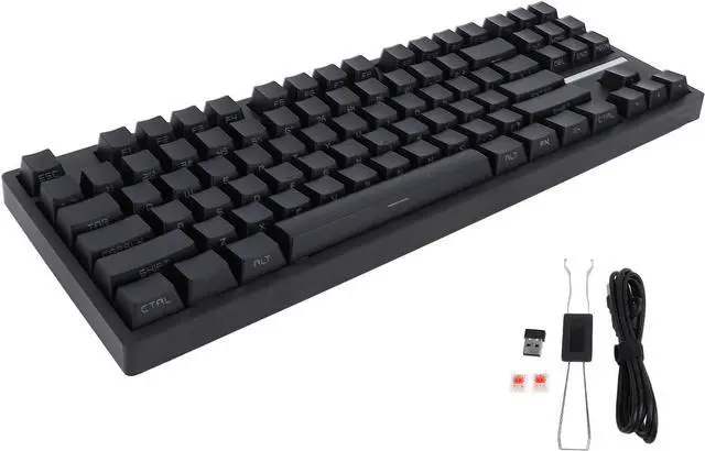 Alt view image 6 of 7 - 87 Key Gaming Mechanical Keyboard, 3 Modes Gaming Keyboard NKRO Long Endurance Red Switch Portable Compact for 2000 ME XP Vista 7 8 10