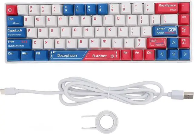 Main image of Mechanical Gaming Keyboard, RGB Backlit BT Keyboard with Red Switch, 68 Keys Compact Keyboard for Laptop PC Gamer